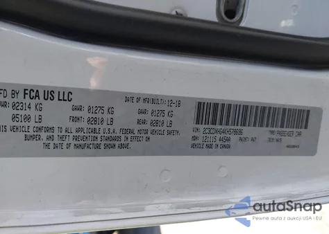 2019 Dodge Charger Gt Rwd from USA, damaged, VIN 2C3CDXHG4KH578696